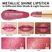 Oulac Metallic Shine Lipstick - 01-Cosmopolis (4.3 g)