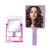 Majestique Flat Handheld Compact Makeup Mirror for Women - Purple