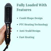 Ktein Professional Hair Straightener Comb Brush with Dual Ceramic Plates