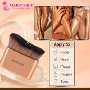 Majestique Tanner Body Brush for Self Tan & Body Glow - Golden