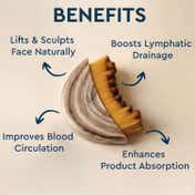 GUBB Gua Sha Lymphatic Brush For Face & Neck - Brown