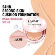 Lakme 9to5 Hya Beach Edit Cushion Foundation, SPF40, Full Matte Coverage, C 100 - Cool Ivory (12 g)