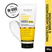 Dr. Sheth's Ceramide & Vitamin C Sunscreen SPF 50+ PA++++ In-Vivo Tested for Bright Skin (80g)