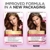LOreal Paris New Excellence Creme Hair Color Hyaluronic Acid, 5.32 Caramel Brown, (100gm + 72ml)