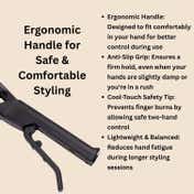 Ktein Curling & Straightening Iron with 4 Gears & Ceramic Ultra Tourmaline Plates