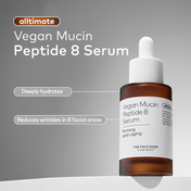 The Face Shop Alltimate Vegan Mucin Peptide 8 Serum-Glutathione,Anti Wrinkle,Korean,Hydrating(30 ml)