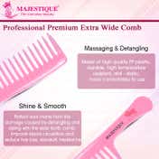Majestique Wide Tooth Comb for Curly Hair - Pink