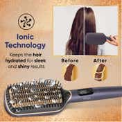 Vega Litstyle L1 Hair Straightener Brush with Up to 12 Hrs Straightening Effect (VHSB-06)