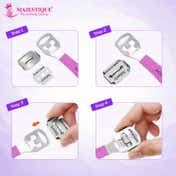 Majestique 2-in-1 Foot Care Kit - Foot File Callus Shaver with 10 Blades (12 pcs)
