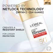 L’Oreal Paris Uv Defender Invisible Resist Daily Sunscreen SPF50+ PA++++ Lightweight (30 ml)