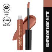 Lakme Forever Matte Liquid Lip 16hr Lipstick Lightweight & Transferproof - Nude Latte (5.6 ml)