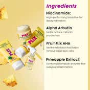Plix Pineapple Depigmentation Regime with Juicy Cleanser 2% Alpha Arbutin Serum (4 pcs)