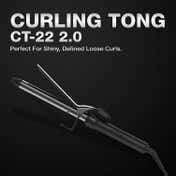 Ikonic Professional Curling Tong CT-22 - 2.0, Advance Titanium Barrel, Reduces Frizz and Static 1's