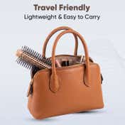 Vega Wooden Round Hair Brush for Women & Men, Professional Blow Dry, Wooden Barrel (R31-RB) - Beige
