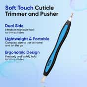 VEGA Soft Touch Cuticle Trimmer & Cuticle Pusher for Manicure & Pedicure for Men & Women (CTP-01N)