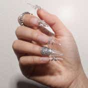 BLUESKY Soft Gel Tips Kit with Strong Adhesive - Stiletto Nails (3 pcs)