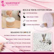 Majestique Bold & Thick Cotton Swabs Ear Buds Box (300 pcs)
