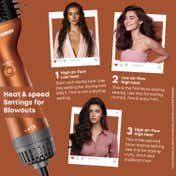 Alan Truman Blow Styling Brush-Blow Dryer Brush+Hair Straightener Hot Brush in One with Storage Case