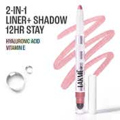 Lakme 9To5 Hya Glam Liner + Shadow Eye Duo With Hyaluronic Acid & Vitamin E - Soft Flame (1.8 g)