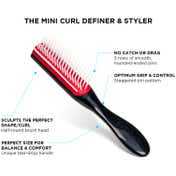 Denman Small Styling Curl Brush D143 - Red