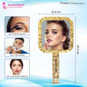 Majestique Double-Sided Magnifying Makeup Mirror 1X & 10X - Golden
