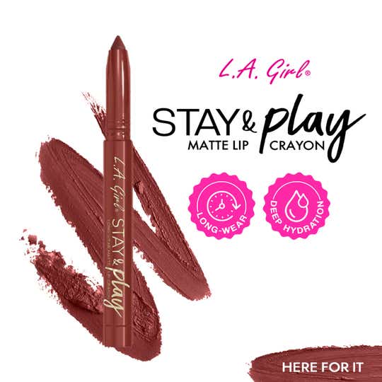 L.A. Girl Stay and Play Matte Lip Crayon - Here For It (1.4 g)
