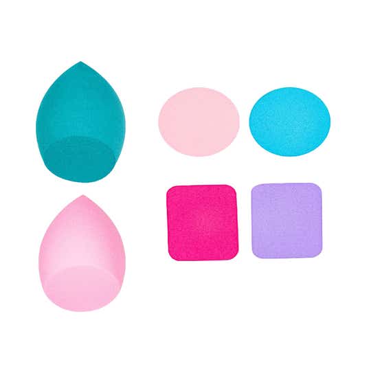 Bronson Professional Makeup Blender Sponge and Puff Set (6Pcs)