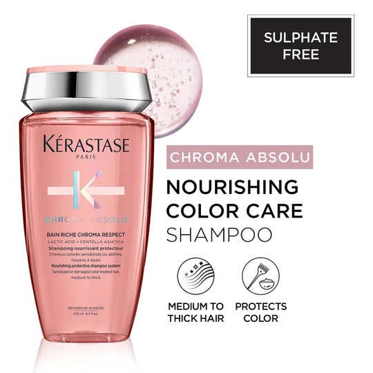 KERASTASE Chroma Absolu Bain Riche Shampoo for Color Treated Thick Hair (250 ml)