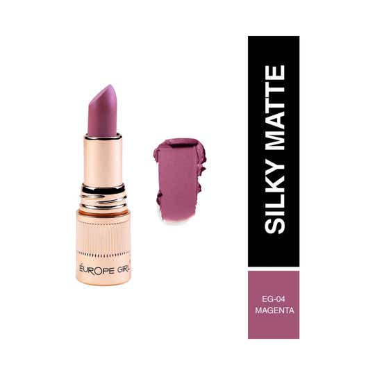 Europe Girl Silky Matte Long Lasting Lipstick - Magenta Eg 04 (3 g)