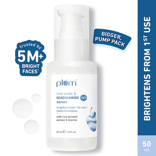 Plum Rice Water & 10% Niacinamide Face Serum (50 ml)