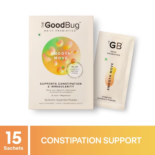 The Good Bug Smooth Move SuperGut Powder Sachet For Constipation & Irregularity - (15 Pcs)