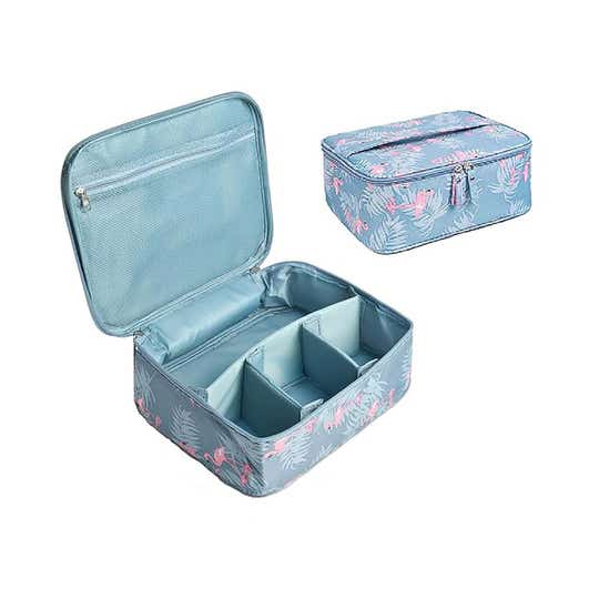 Bronson Professional Portable Dividers Travel Cosmetic Bag Organizer With Makeup Pouch