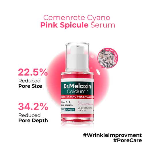 Dr.Melaxin Cemenrete Cyano Pink Spicule Serum Microneedling Serum for Wrinkle & Pore Care (30 ml)