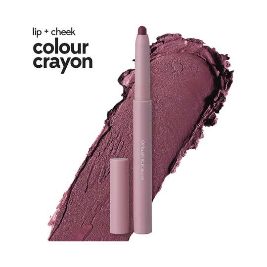 Ruby’s Organics OneStick Blurr Lip and Cheek Color Crayon - Deep Rose (1 g)