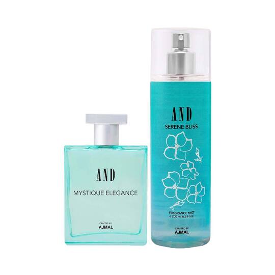 AND Mystique Elegance Eau De Parfum & Serene Bliss Body Mist (250 ml) - (Pack Of 2)