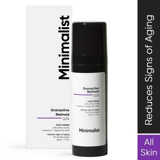 Minimalist 2% Retinoid Anti Ageing Night Cream for Wrinkles & Fine Lines for Sensitive Skin (30ml)