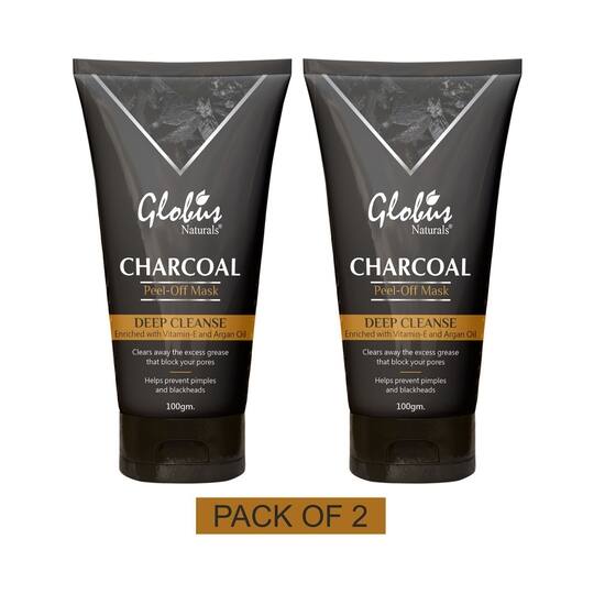 Globus Naturals Charcoal Peel Off Mask - (2Pcs)