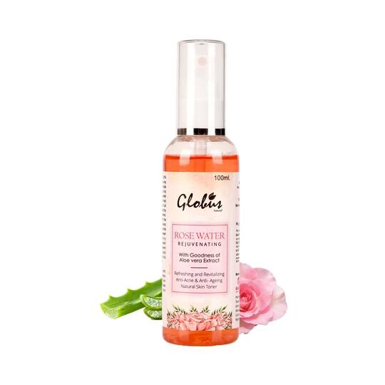 Globus Naturals Rejuvenating Rose Water With Goodness Of Aloe Vera Extract (100ml)