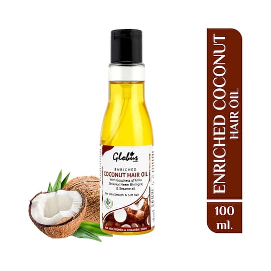 Globus Naturals Coconut Hair Oil With Goodness Of Amla Shikakai Neem Bhringraj & Sesame Oil (100ml)