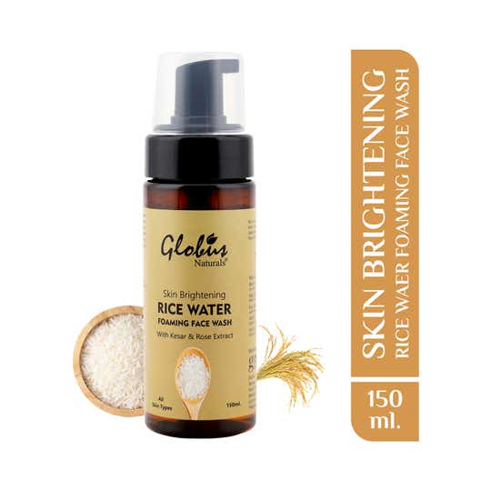 Globus Naturals Skin Brightening Rice Water Foaming Face Wash (150ml)