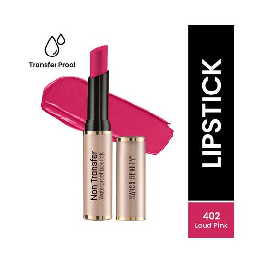 Swiss Beauty Non Transfer Waterproof Lipstick - Loud Pink (3 g)