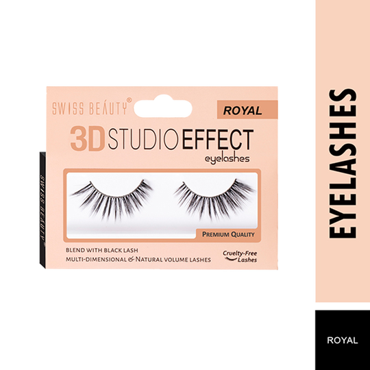 Swiss Beauty 3D Studio Effect Royal Eyelashes - Black (2Pcs)
