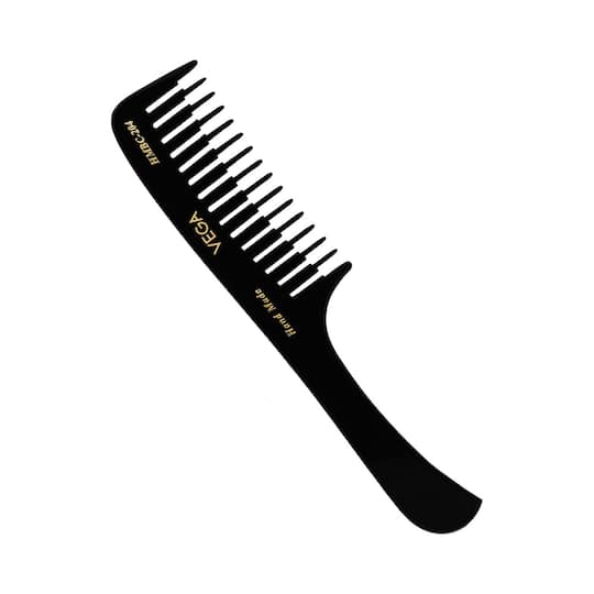 Vega Handmade Grooming Hair Comb for Men and Women Black (HMBC-204) (43 g)