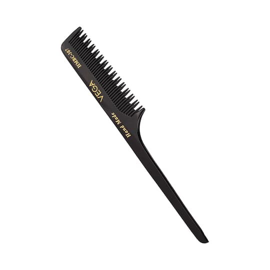 Vega Handmade Hair Comb India's No.1 Hair Comb Brand for Men and Women Black (HMBC-307) (11 g)