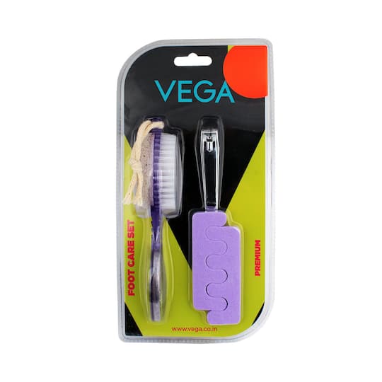 Vega Pedicure Set- Nail Clipper Foot Scrubber & Seperator (PM-03) (105 g)