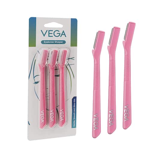 Vega Face Razor Eyebrow Shaper for Women Pack of 3 Reusable Razor for Face (ESS-01) (28 g)
