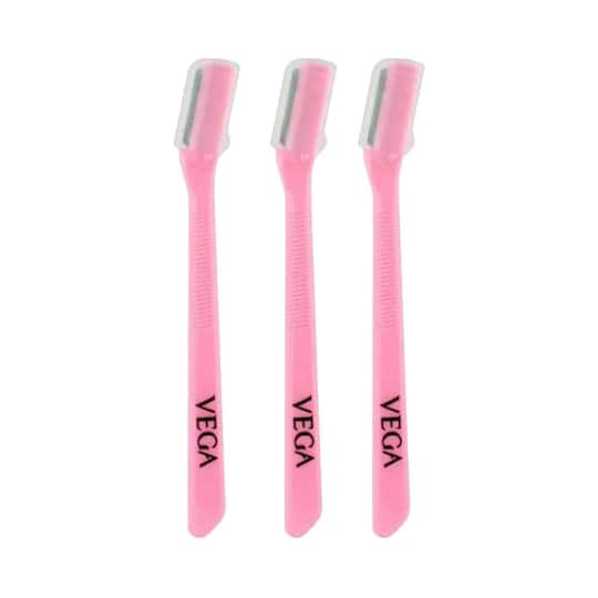 Vega Face Razor Eyebrow Shaper for Women Pack of 3 Reusable Razor for Face (ESS-01) (28 g)