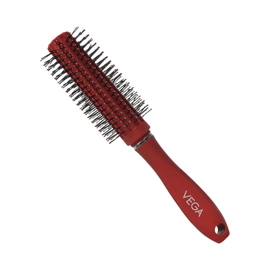 Vega Round Hair Brush for Adding Curls Volume & Waves in Hair for Men & Women (E11-RB) (108 g)