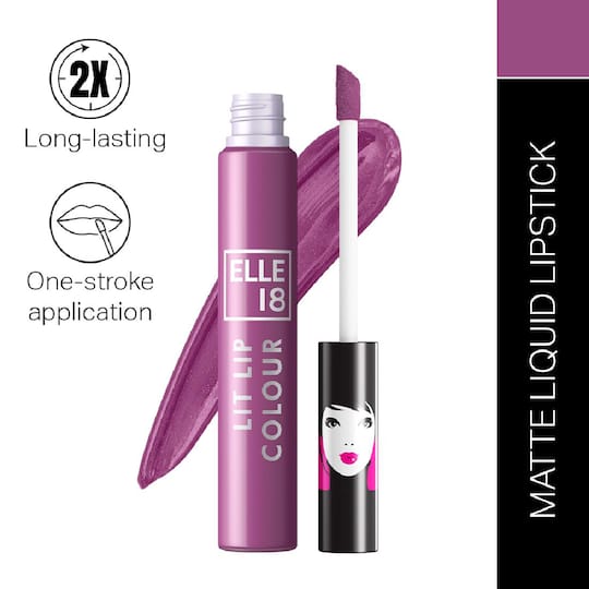 Elle 18 Liquid Lit Lip Color - Purple Berry (5.6ml)