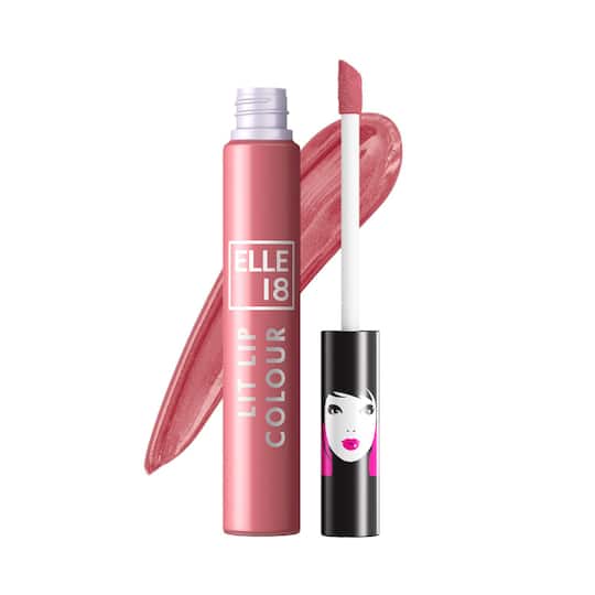 Elle 18 Lit Lip Matte Finish Long Lasting Liquid Lipstick Transfer Proof - Nude Pumps (5.6 ml)